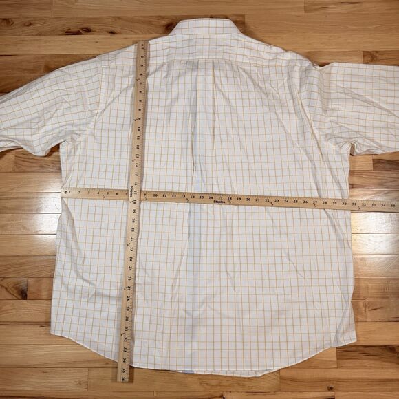 Paul Frederick Non-Iron 2 Ply Cotton Plaid Mens Long Sleeve Dress Shirt 20x35 - Picture 4 of 5